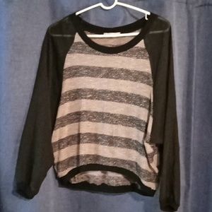 Papaya shirt with see through sleeve's